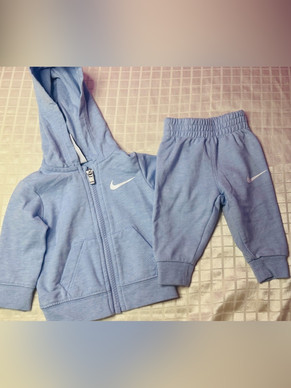 Nike Kids Light Blue Zip Hoodie & Joggers Set